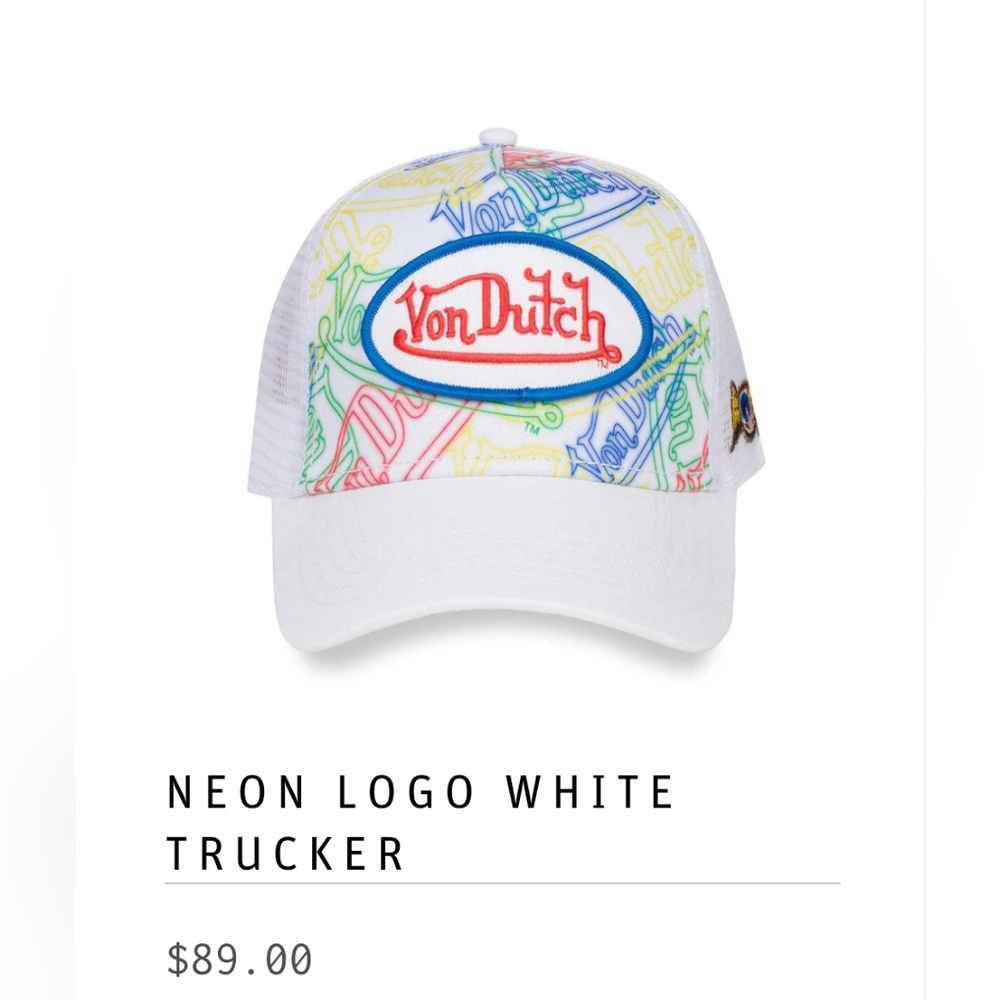 VON DUTCH Neon White ⚪️ Trucker Hat MSRP $89